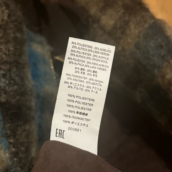 MC2 Saint Barth Vanity Blanket Blue &‎ Tan Tartan Plaid Travel Tote Shoulder Bag - Picture 13 of 15